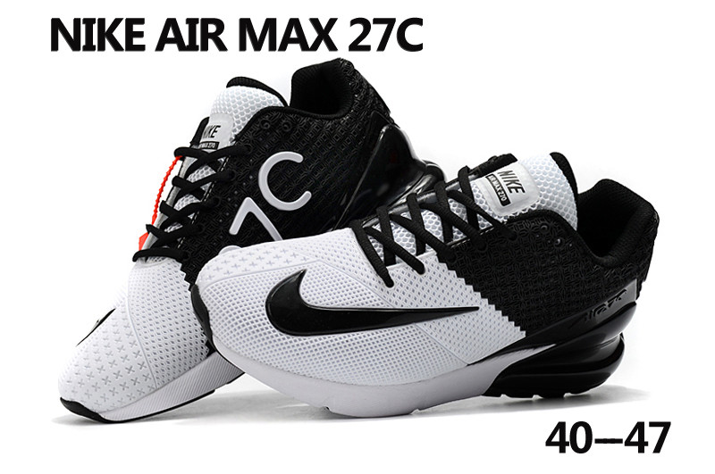 Nike Air Max 27C White Black Shoes